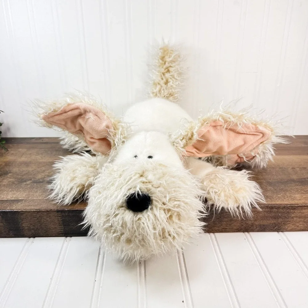Hallmark Puppy Dog Plush Curly Wired Ears Vintage Shaggy Dog Plush 18